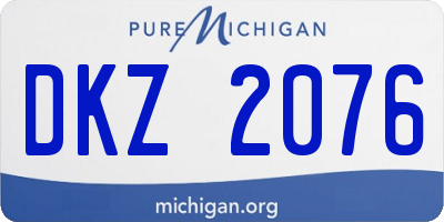 MI license plate DKZ2076