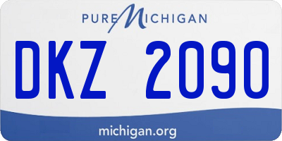 MI license plate DKZ2090