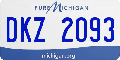 MI license plate DKZ2093