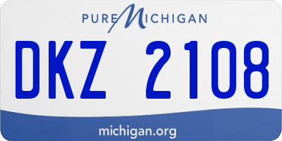 MI license plate DKZ2108
