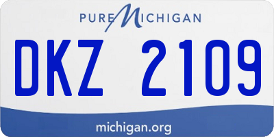 MI license plate DKZ2109