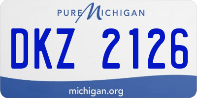 MI license plate DKZ2126