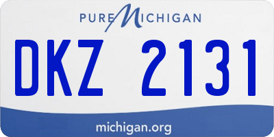 MI license plate DKZ2131