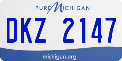 MI license plate DKZ2147