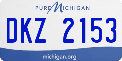 MI license plate DKZ2153