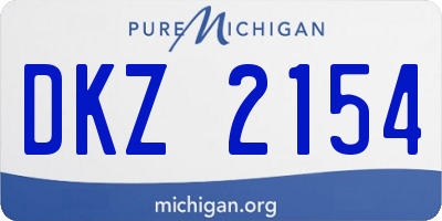 MI license plate DKZ2154