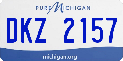 MI license plate DKZ2157