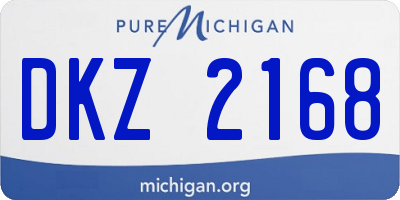 MI license plate DKZ2168