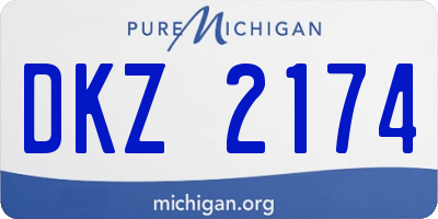 MI license plate DKZ2174
