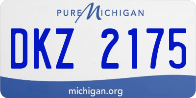 MI license plate DKZ2175