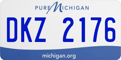 MI license plate DKZ2176
