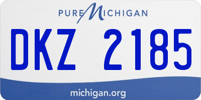 MI license plate DKZ2185