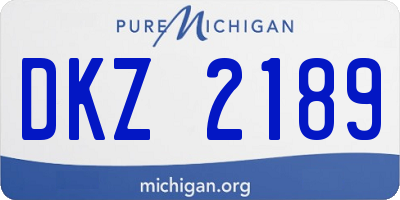 MI license plate DKZ2189