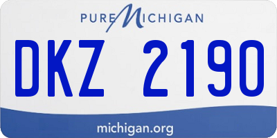 MI license plate DKZ2190