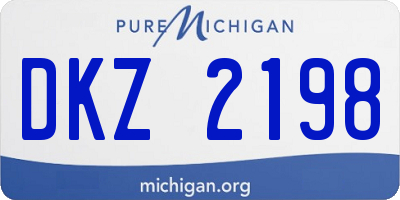 MI license plate DKZ2198