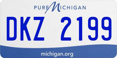 MI license plate DKZ2199