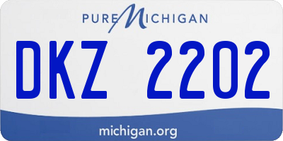 MI license plate DKZ2202