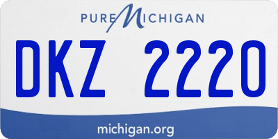 MI license plate DKZ2220