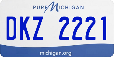 MI license plate DKZ2221