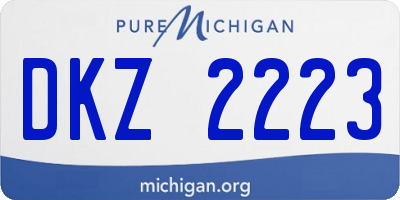MI license plate DKZ2223