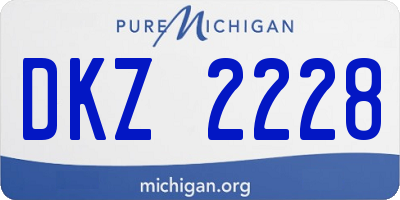 MI license plate DKZ2228