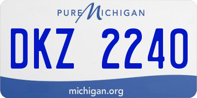 MI license plate DKZ2240