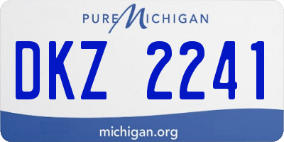 MI license plate DKZ2241