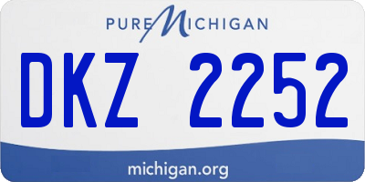 MI license plate DKZ2252