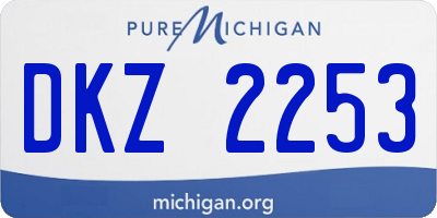 MI license plate DKZ2253