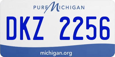 MI license plate DKZ2256