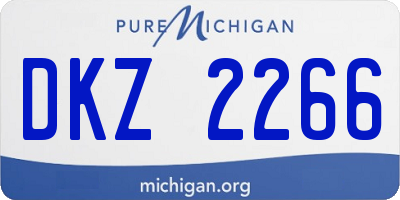 MI license plate DKZ2266