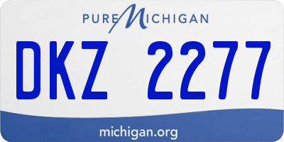 MI license plate DKZ2277