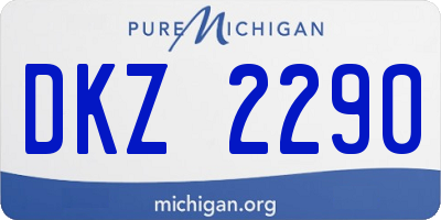 MI license plate DKZ2290