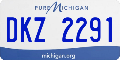 MI license plate DKZ2291