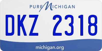 MI license plate DKZ2318