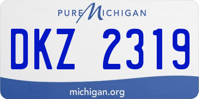 MI license plate DKZ2319