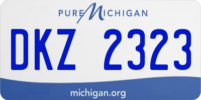 MI license plate DKZ2323