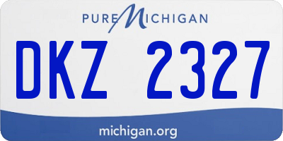 MI license plate DKZ2327