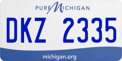 MI license plate DKZ2335