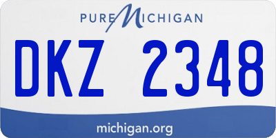 MI license plate DKZ2348