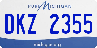 MI license plate DKZ2355