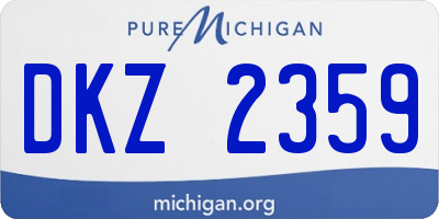 MI license plate DKZ2359