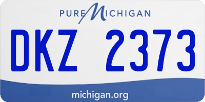 MI license plate DKZ2373