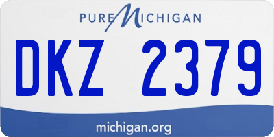 MI license plate DKZ2379