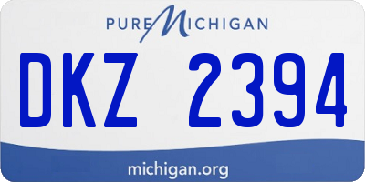 MI license plate DKZ2394