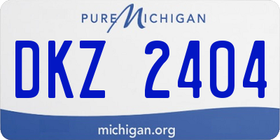 MI license plate DKZ2404
