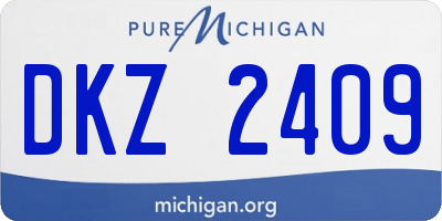 MI license plate DKZ2409