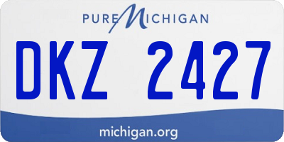 MI license plate DKZ2427