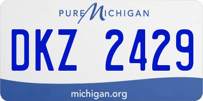 MI license plate DKZ2429