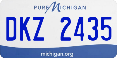 MI license plate DKZ2435